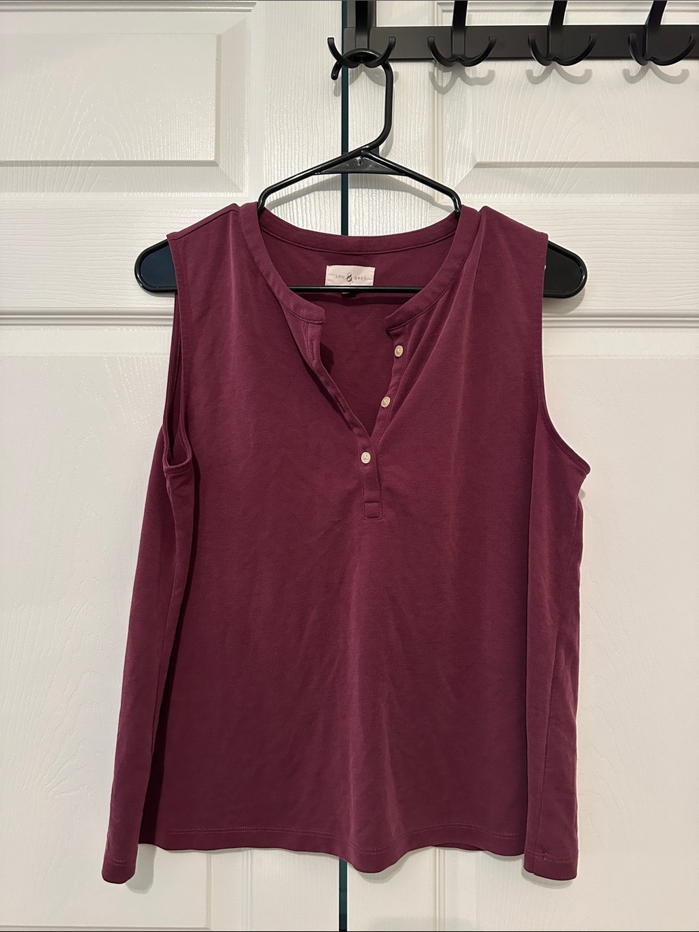 Lou & Grey Purple Henley Tank